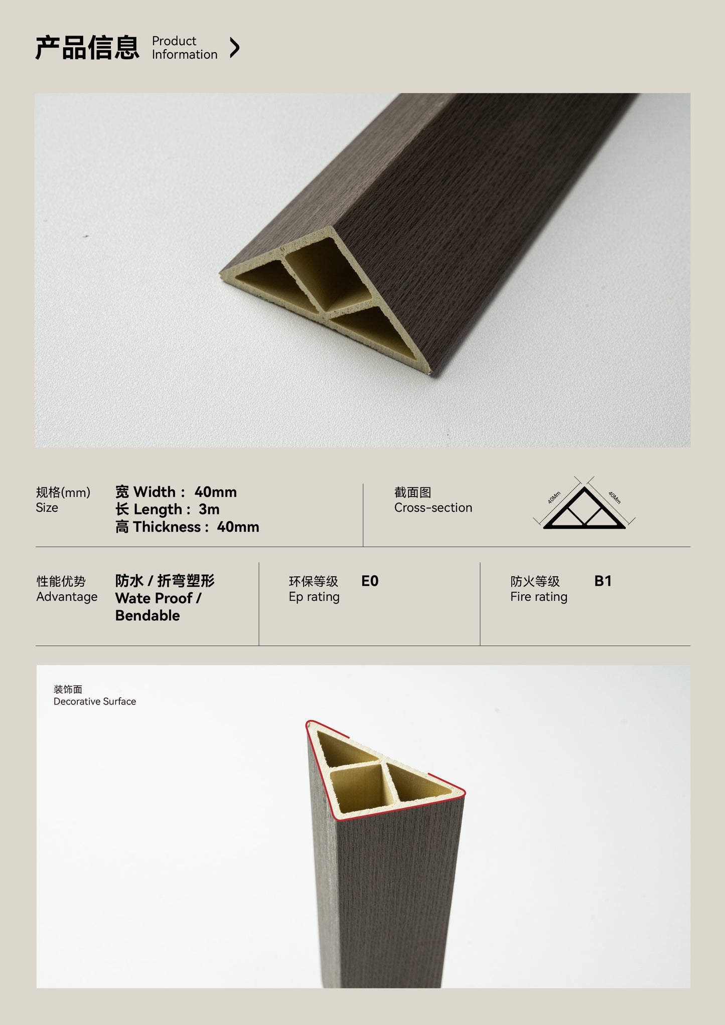 Triangle Trim Line 40*40