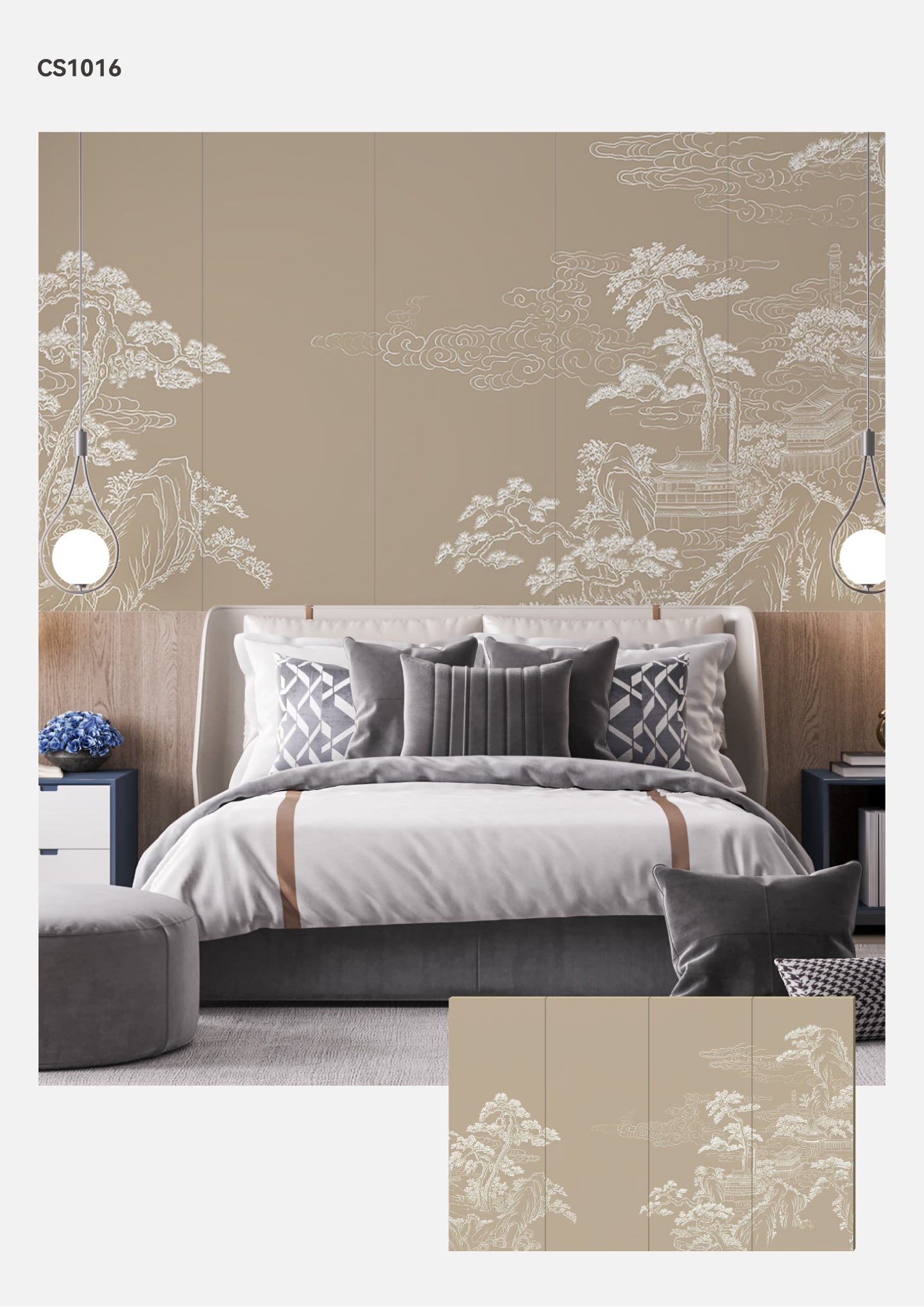 Hardback Wall Mural-Chinese Style