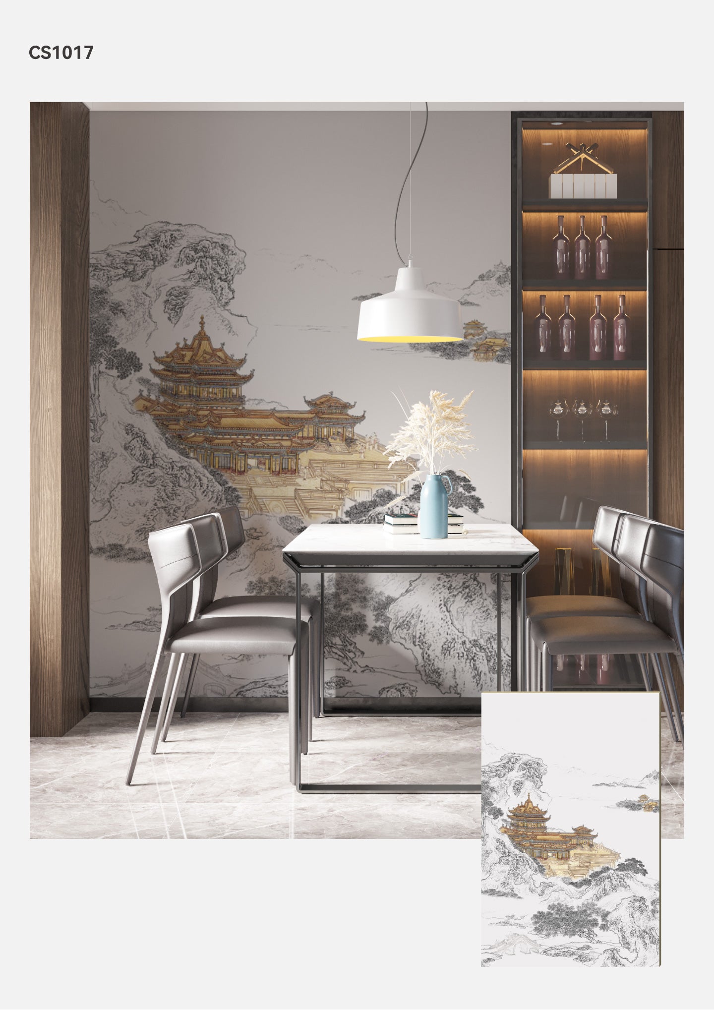 Hardback Wall Mural-Chinese Style