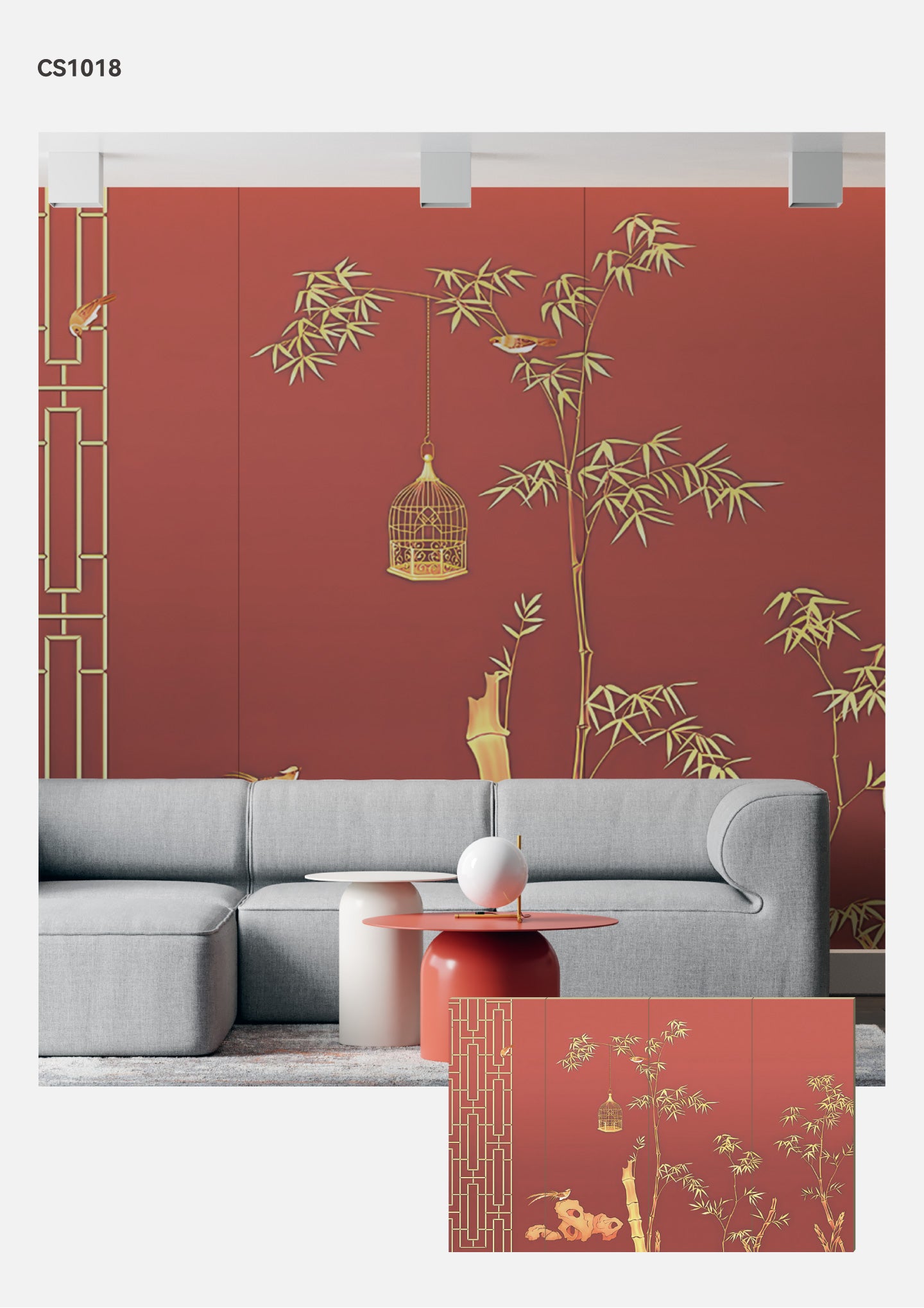 Hardback Wall Mural-Chinese Style