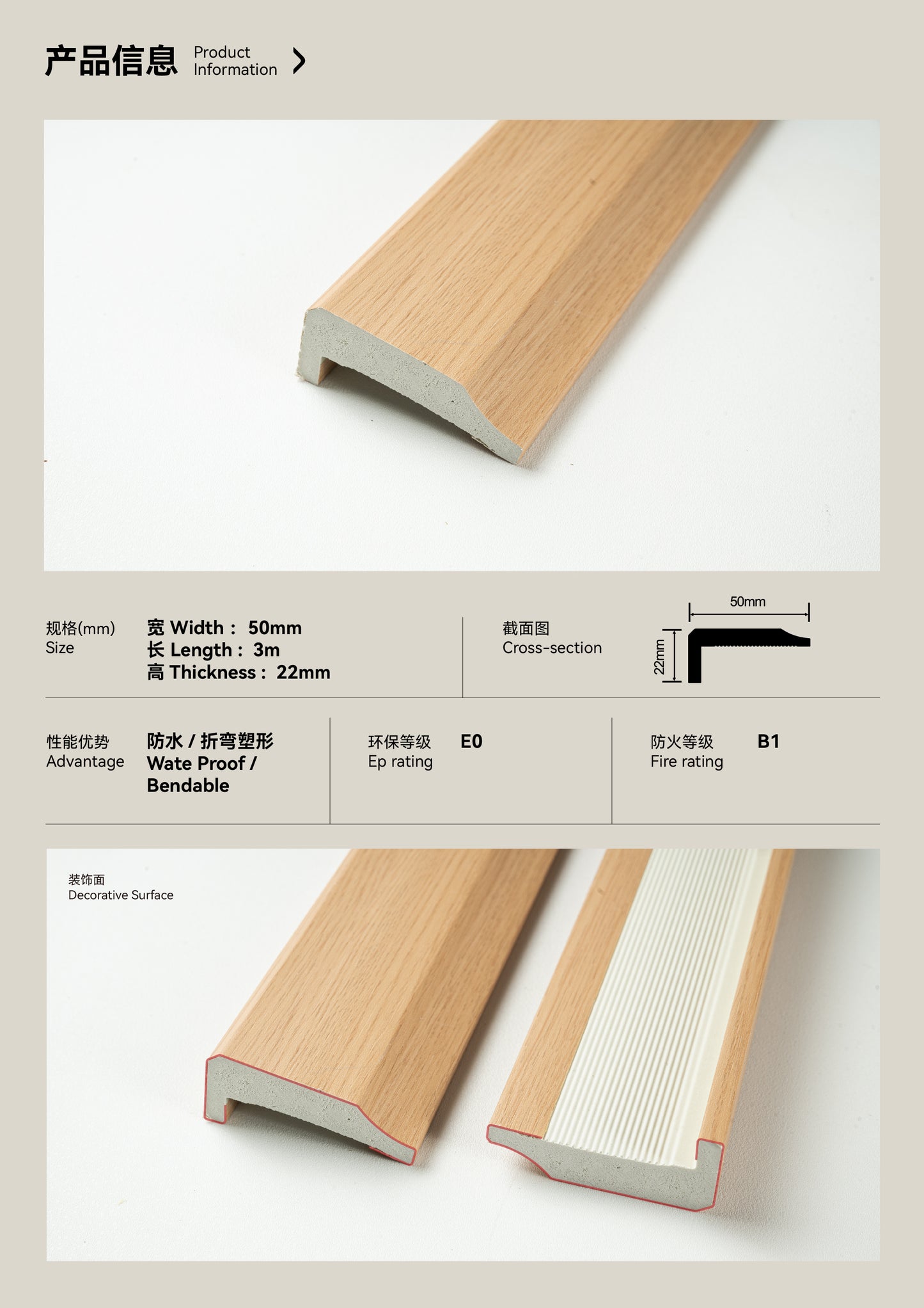 Casing Trim (Solid)50mm