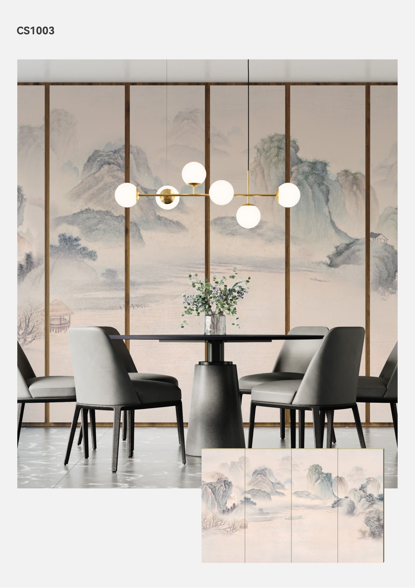 Hardback Wall Mural-Chinese Style