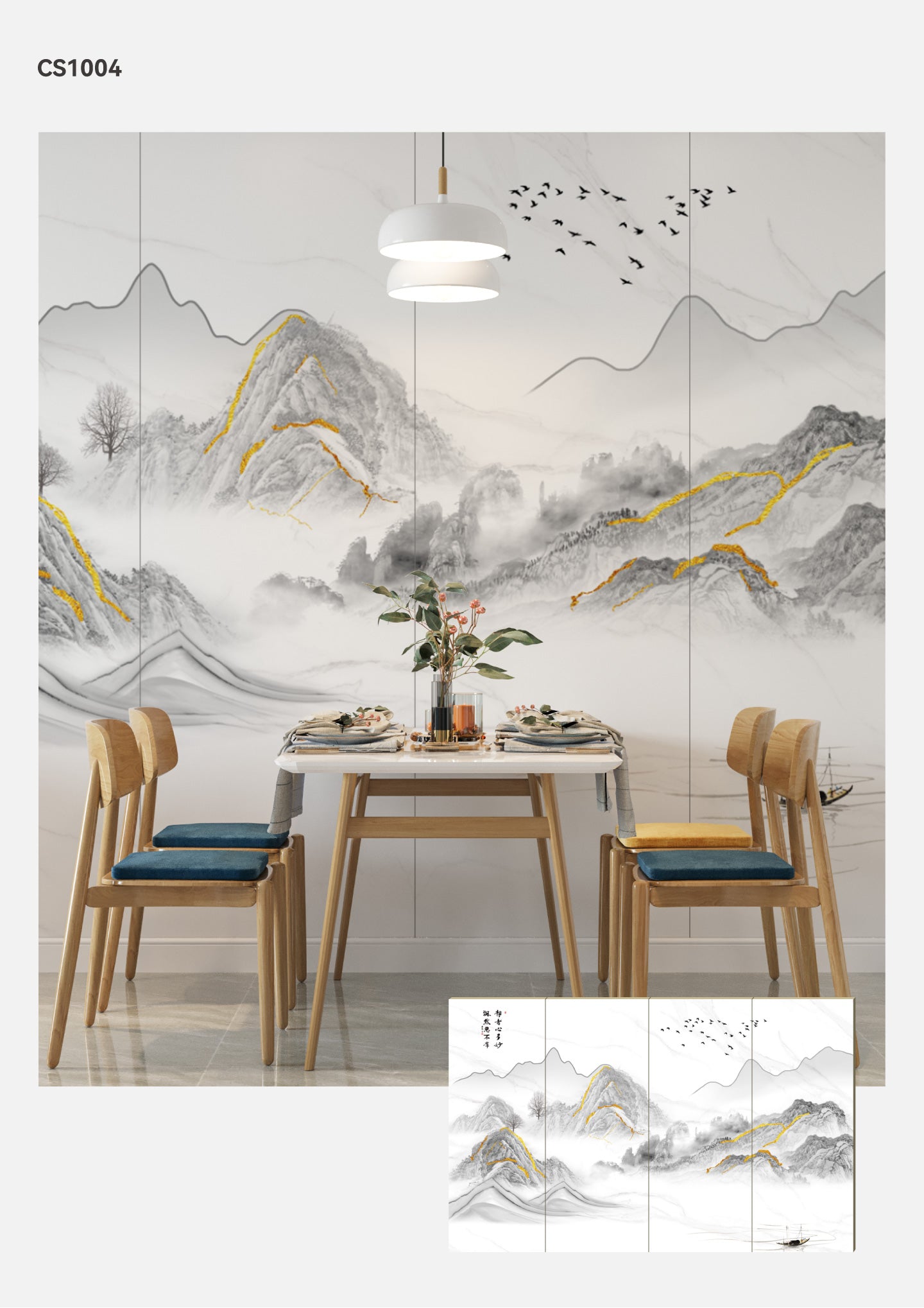 Hardback Wall Mural-Chinese Style