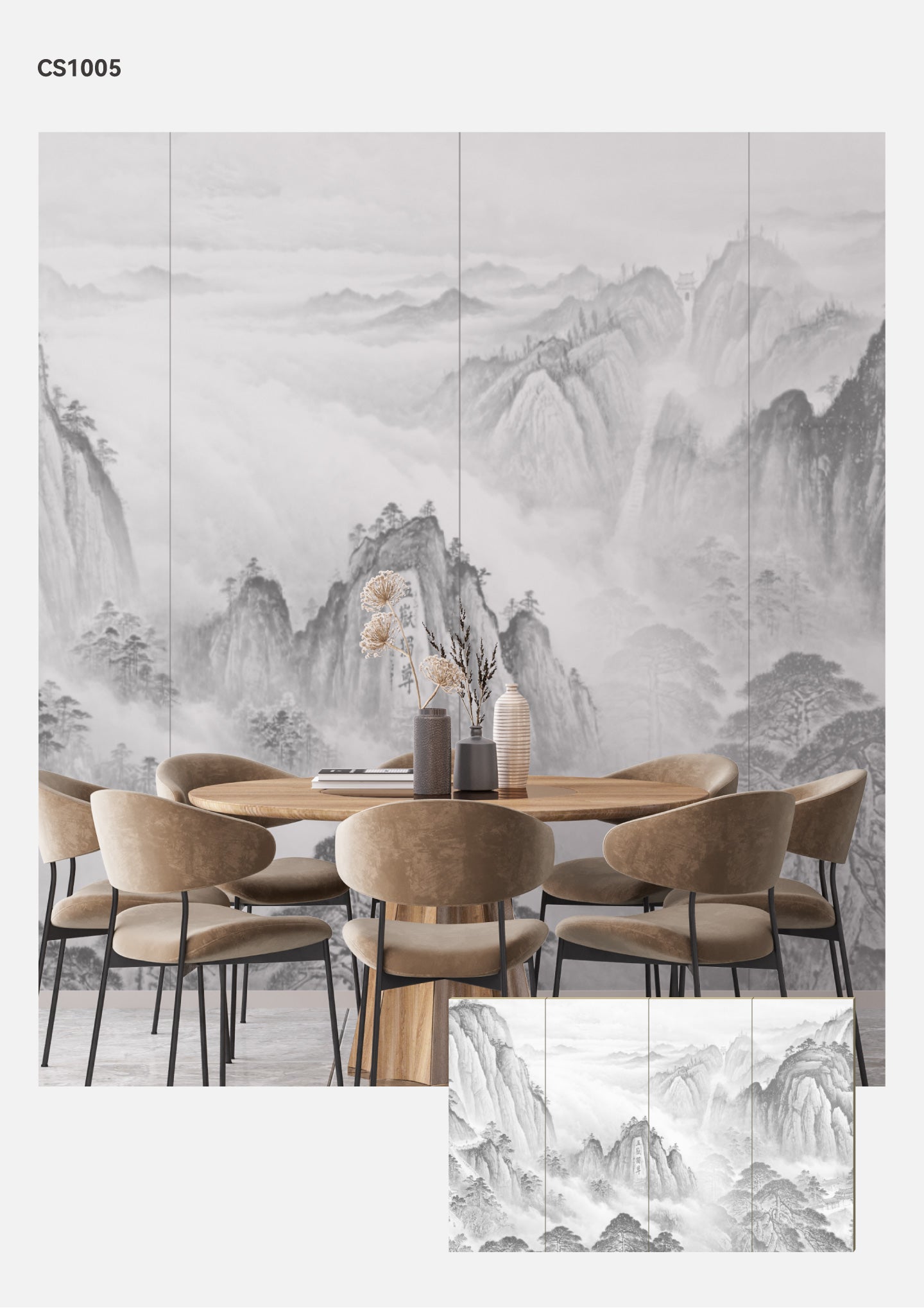 Hardback Wall Mural-Chinese Style