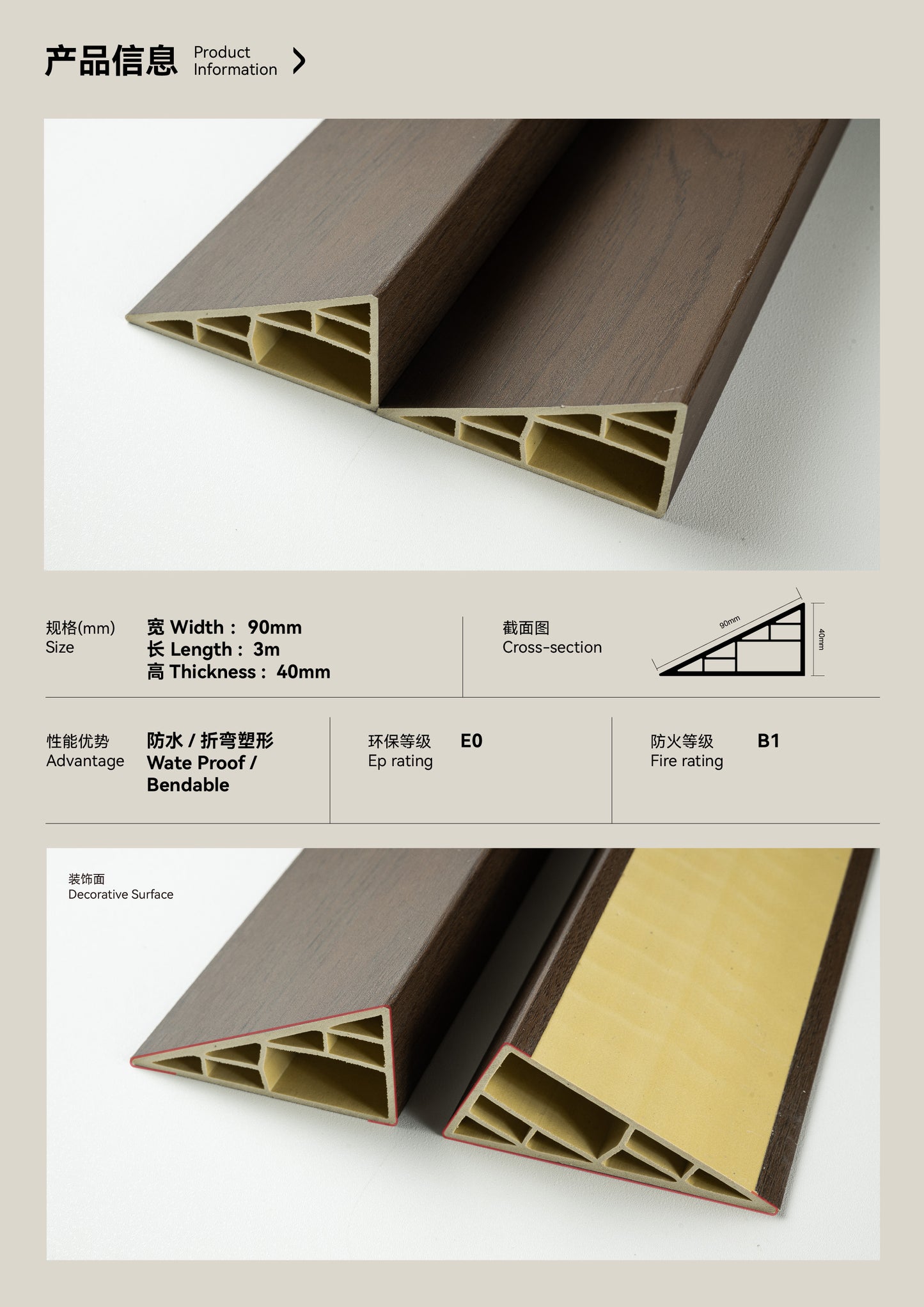 Triangle Trim Line 40*90mm