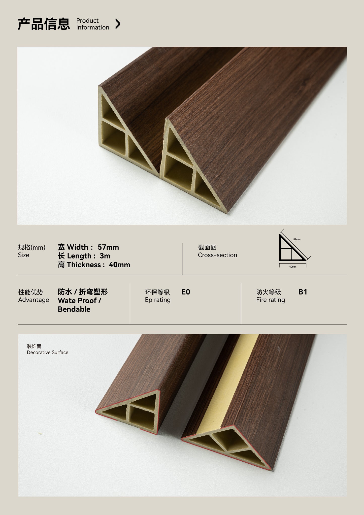 Triangle Trim Line 40*57mm