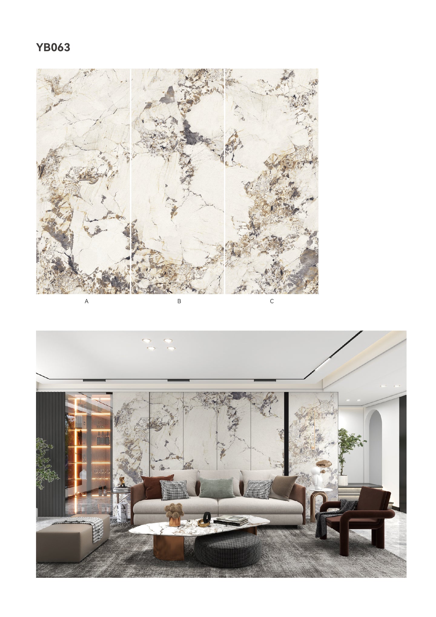SPC Background Art (Stone Texture)-WARM LUXURY STONE
