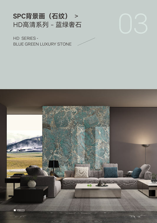 SPC Background Art (Stone Texture)-BLUE GREEN LUXURY STONE