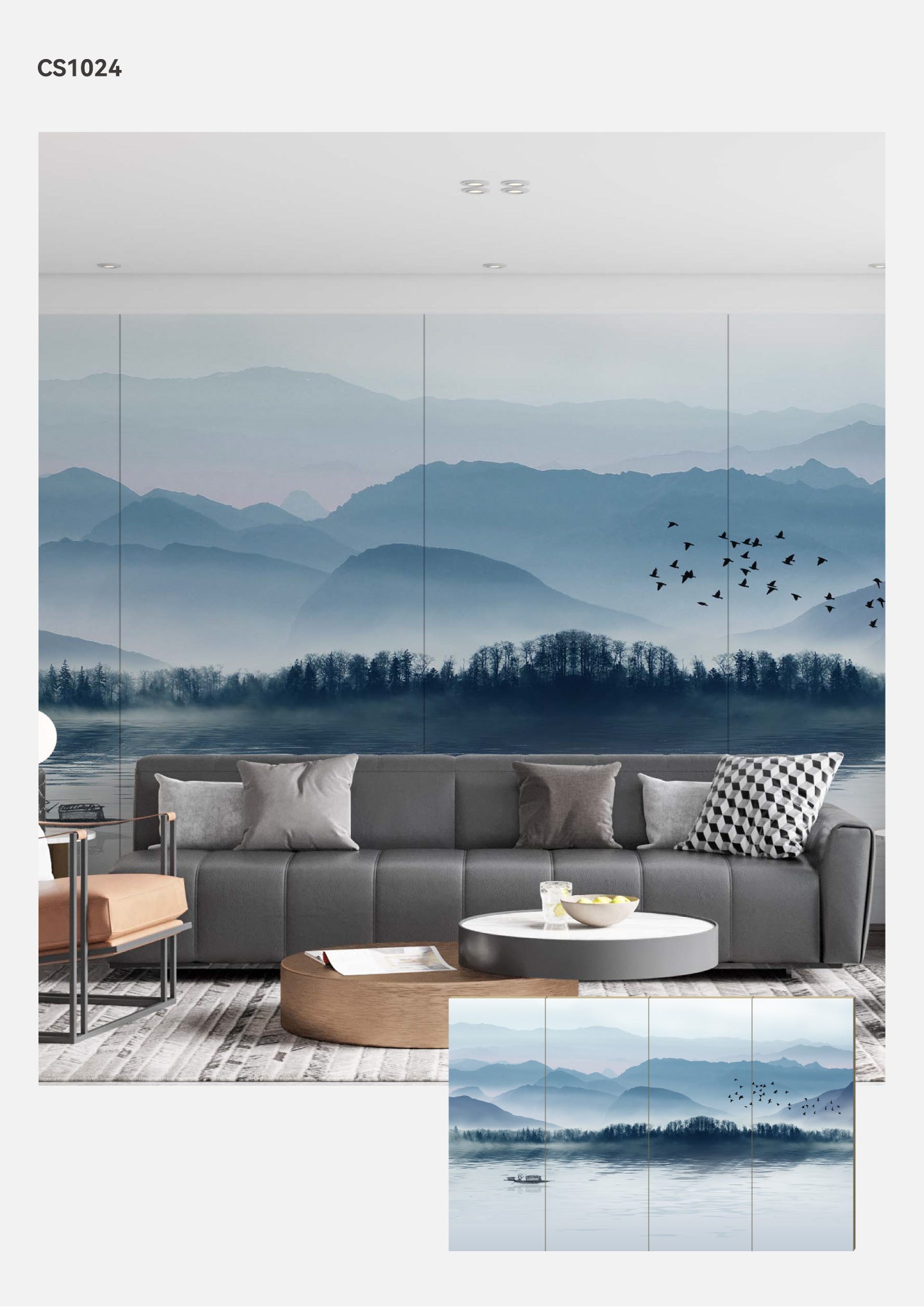 Hardback Wall Mural-Chinese Style