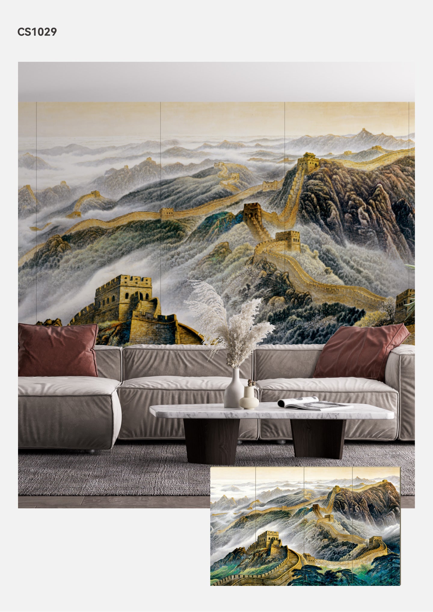 Hardback Wall Mural-Chinese Style