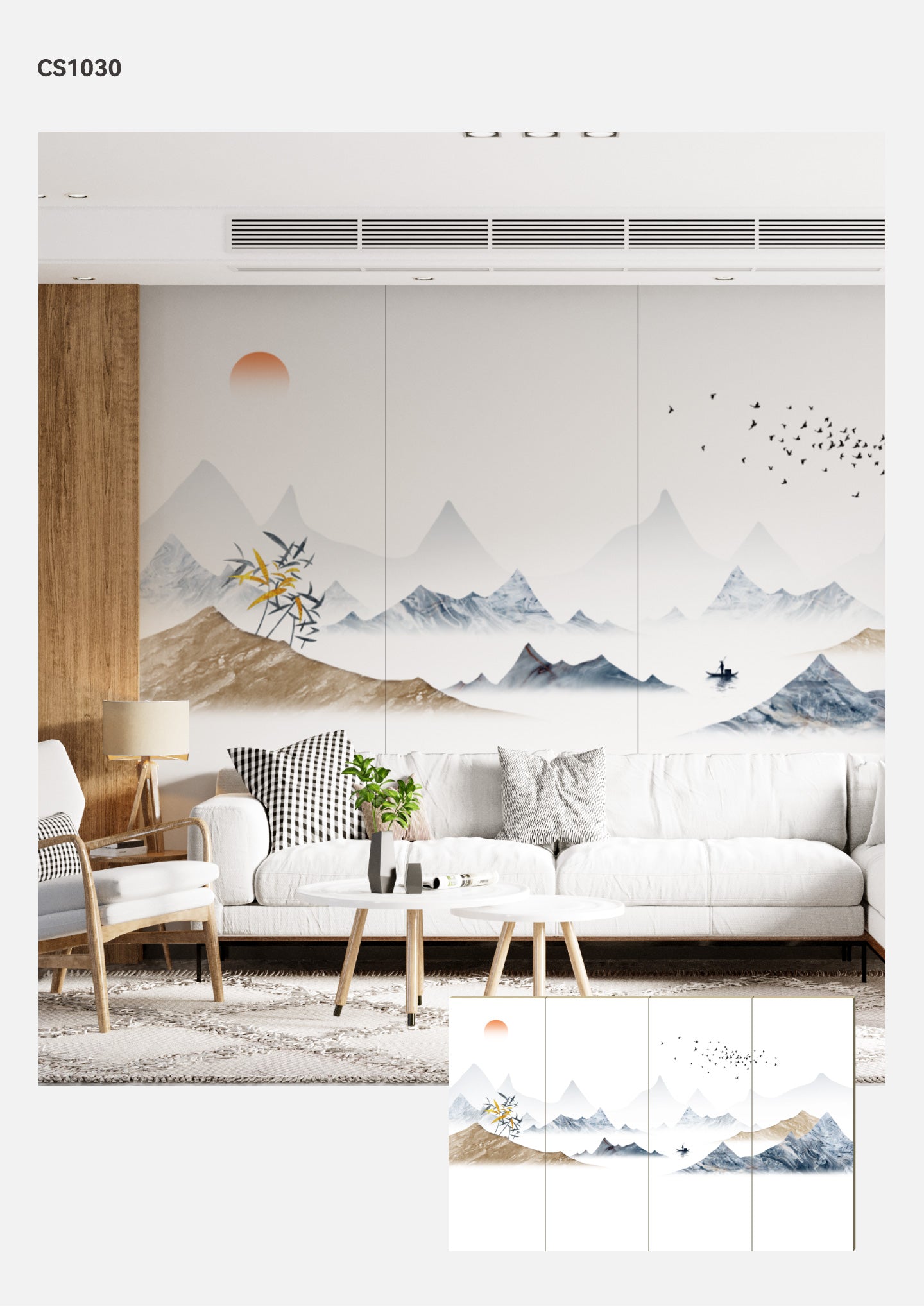 Hardback Wall Mural-Chinese Style