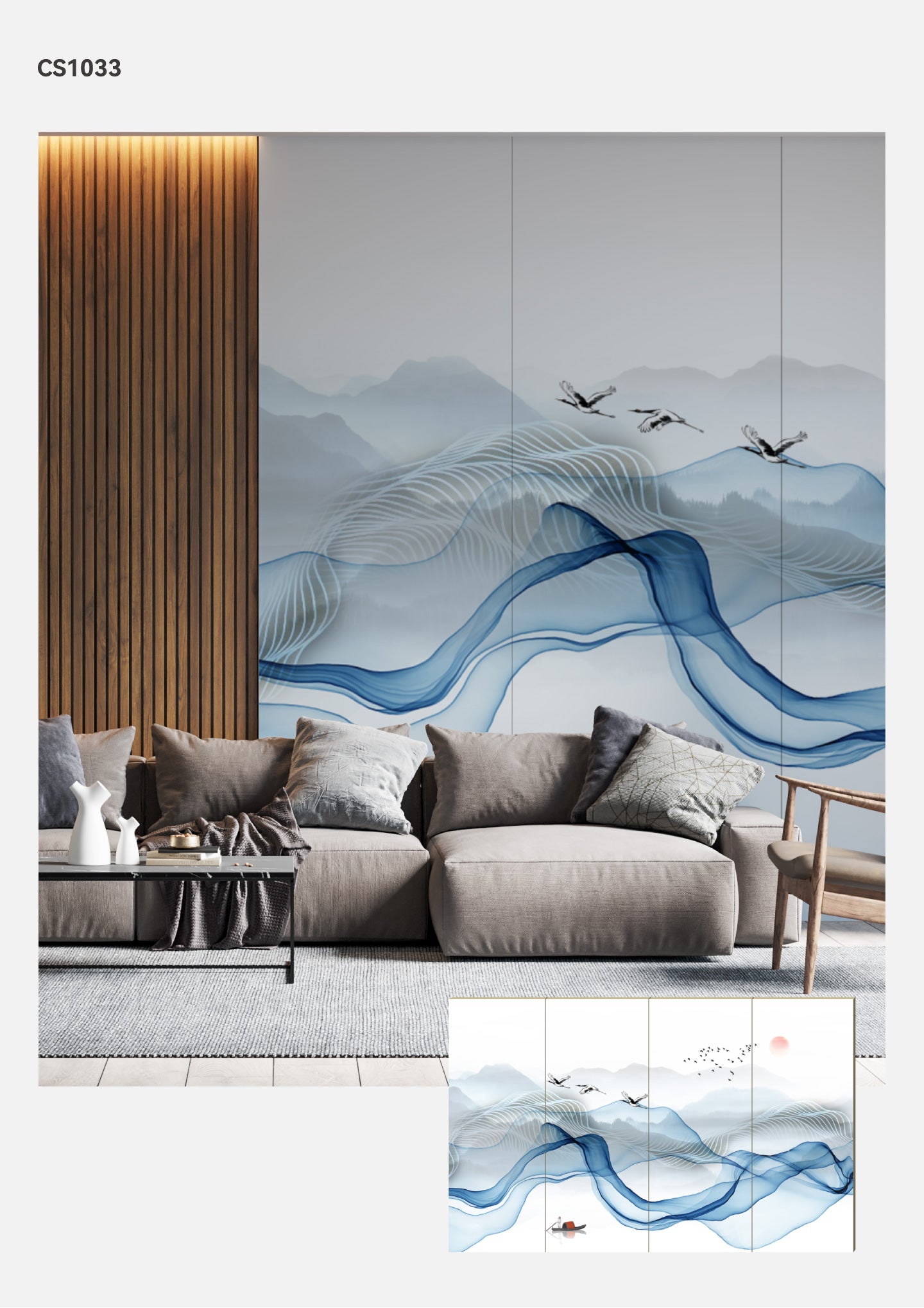 Hardback Wall Mural-Chinese Style
