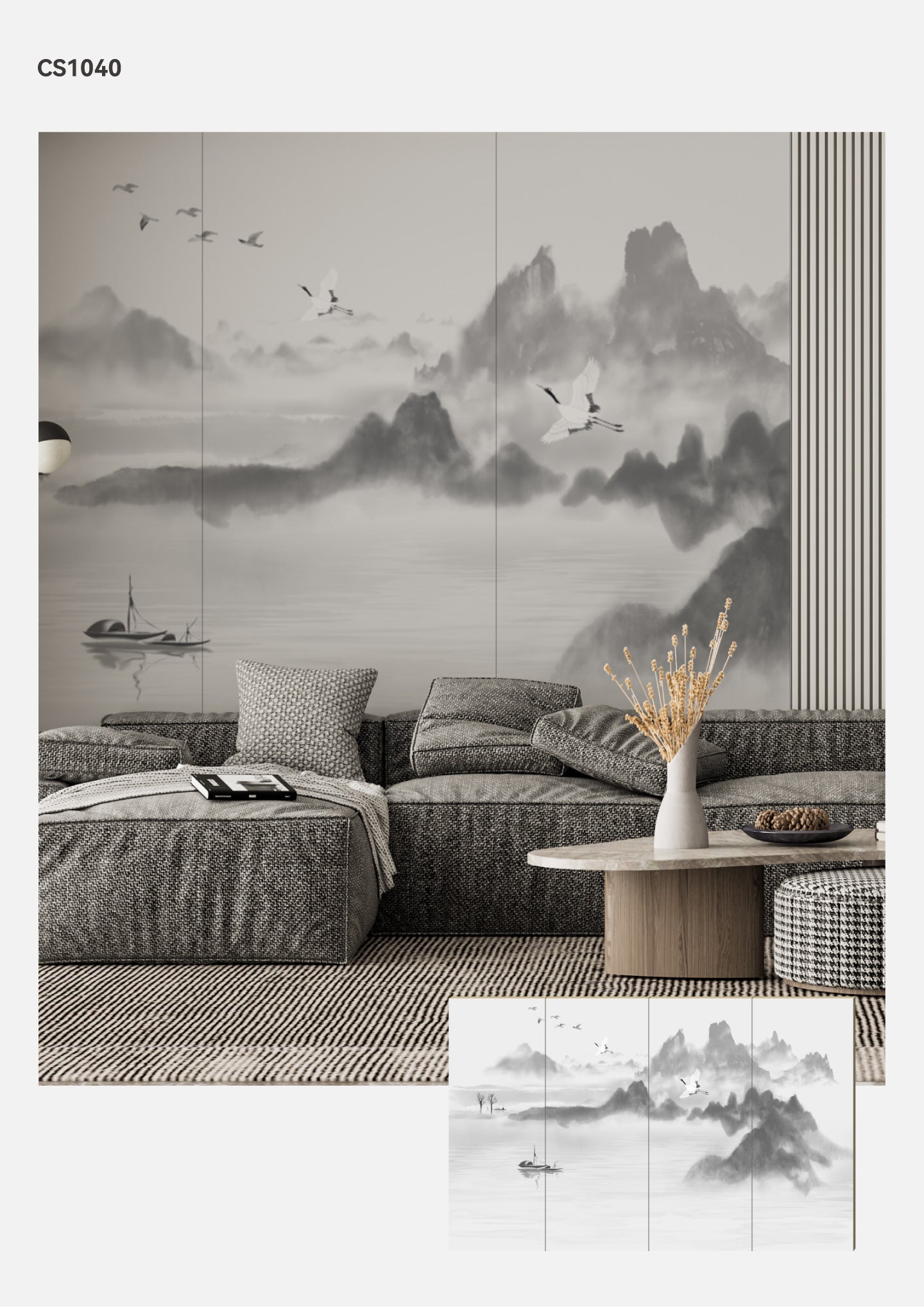 Hardback Wall Mural-Chinese Style