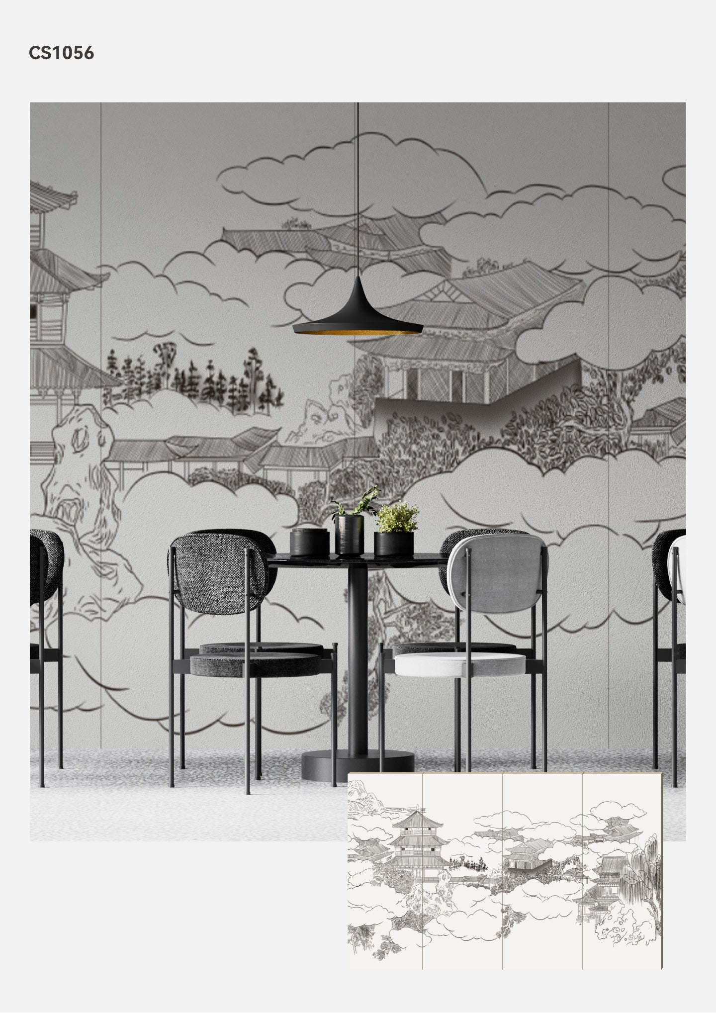Hardback Wall Mural-Chinese Style