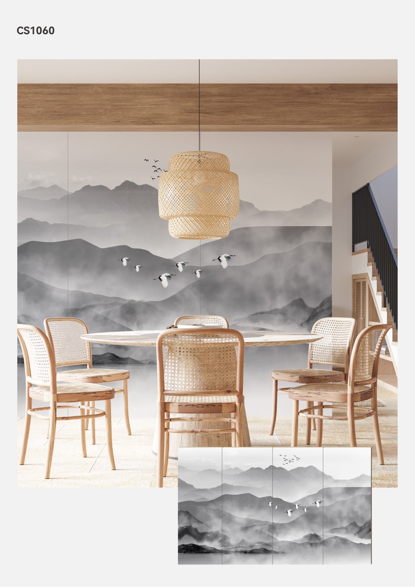 Hardback Wall Mural-Chinese Style