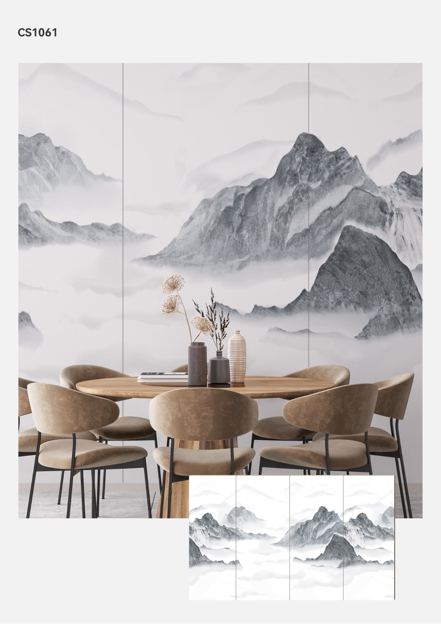 Hardback Wall Mural-Chinese Style