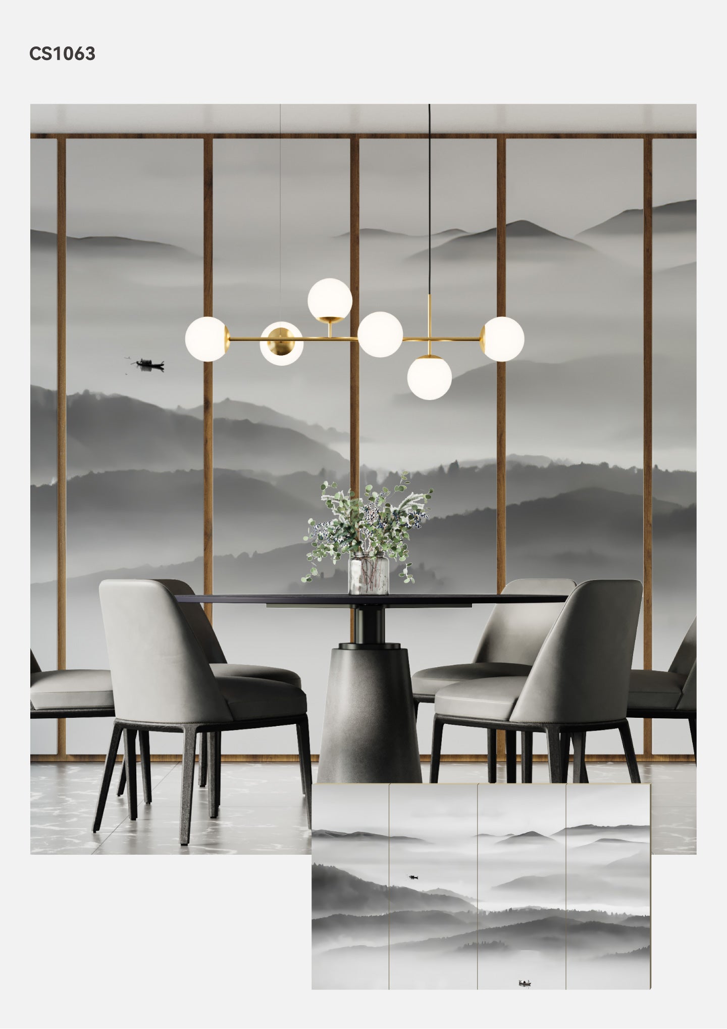 Hardback Wall Mural-Chinese Style