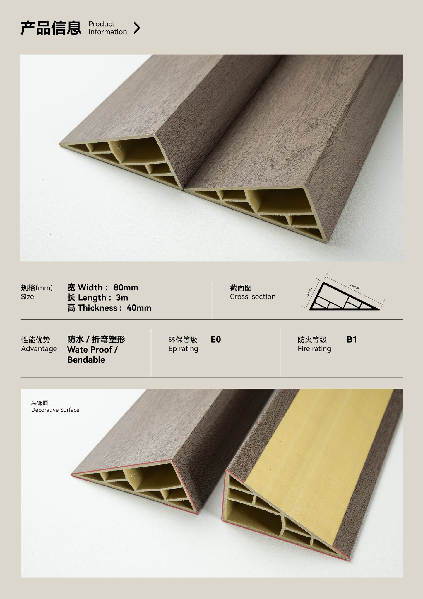 Triangle Trim Line 40*80mm