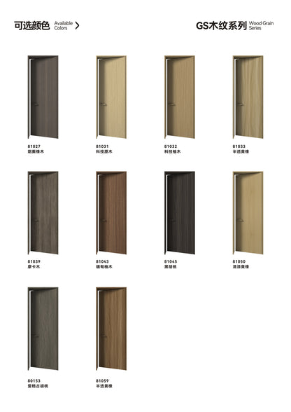 Outer Flat And Inner Opening Wood Door