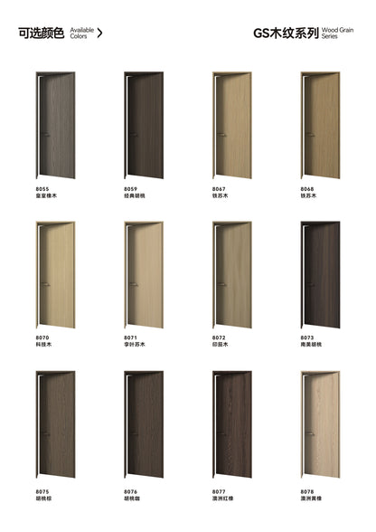 Outer Flat And Inner Opening Wood Door