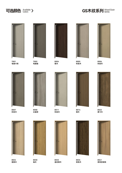 Outer Flat And Inner Opening Wood Door