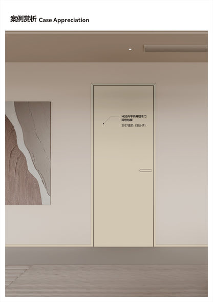 Outer Flat And Inner Opening Wood Door