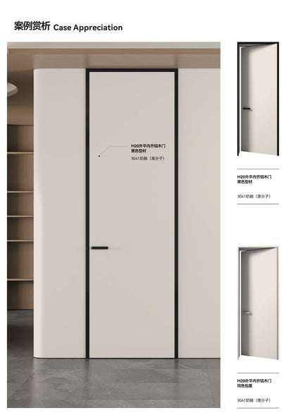 Outer Flat And Inner Opening Wood Door