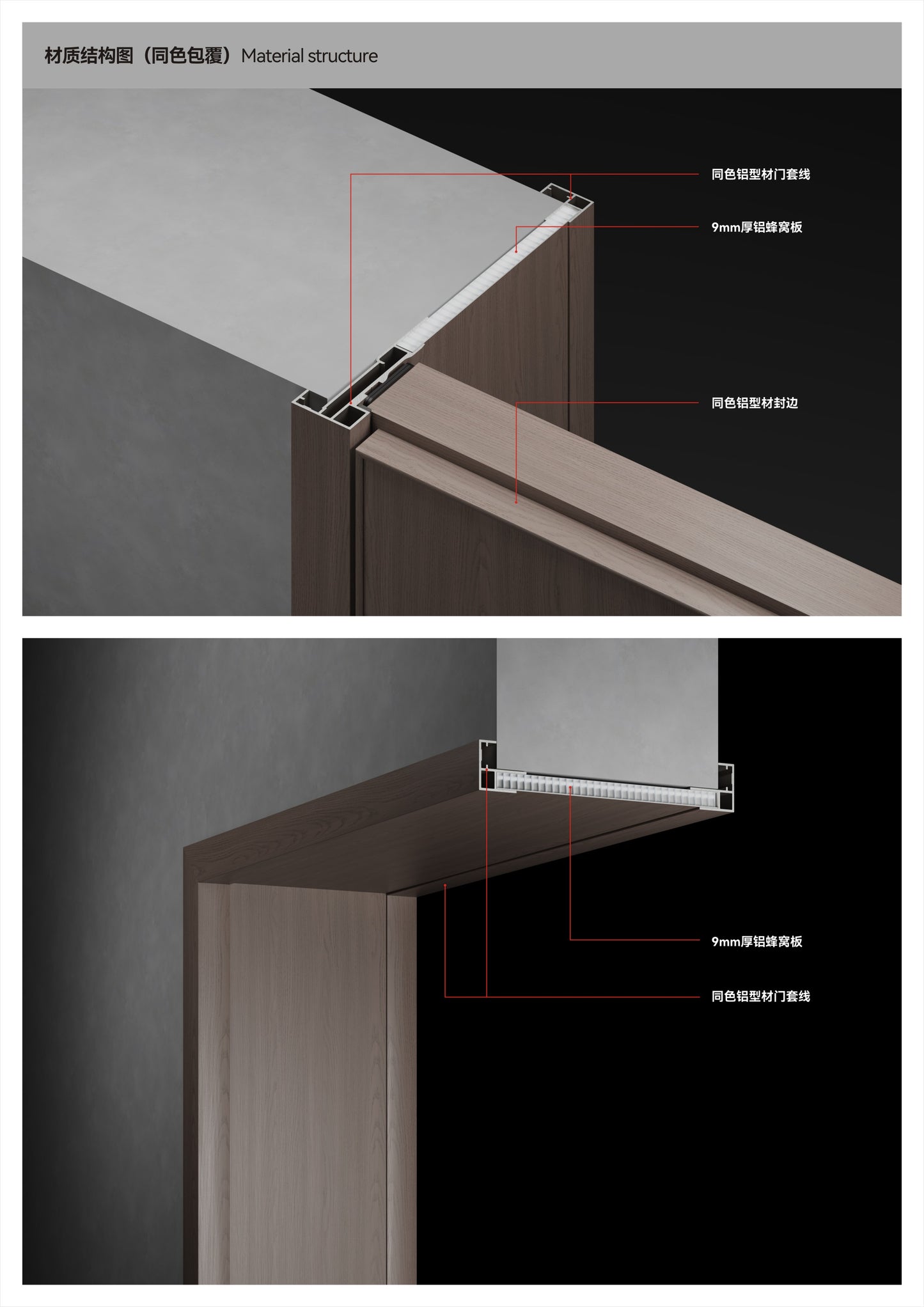 Outer Flat And Inner Opening Wood Door