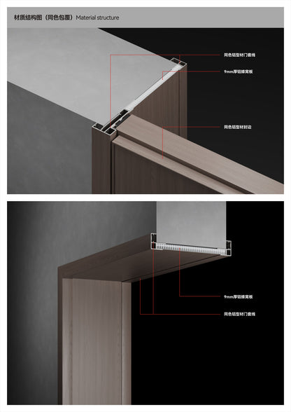 Outer Flat And Inner Opening Wood Door